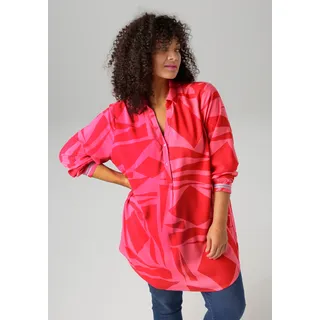 aniston plus Longbluse mit farbenfrohem, großflächigem Druck Pink 44