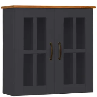 Home Affaire Hängeschrank HOME AFFAIRE "Rodby", schwarz (anthrazit, honig), B:60cm H:60cm T:25cm, Massivholz, Schränke, Hängeschrank, FSC-zertifiziertes Massivholz, Griffe Metall, Breite 60cm, Höhe 60cm