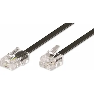 goobay RJ45-RJ11 Anschlußkabel 15m,sw,St/St 68579