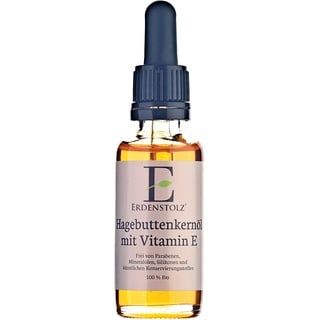 Hagebuttenkernöl mit Vitamin E - 30ml - vegan - kaltgepresstes Bioöl - 30ml - bio - 100% rein - Erdenstolz -Naturkosmetik