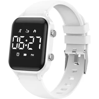 caprock Kinder LED Digitaluhr mit Schrittzähler, 50 ATM wasserdicht