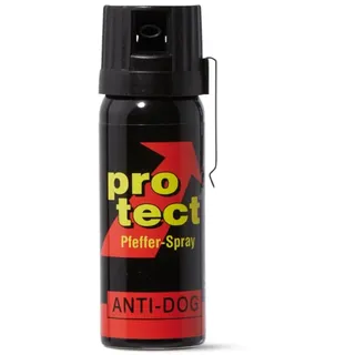 Pfefferspray 50ml Protect Anti-Dog Breitstrahl mit Metallclip zur Tierabwehr