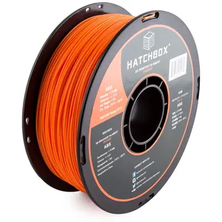 HATCHBOX ABS Filament für 3D Drucker - 1,75 mm orange 1 kg Spule - MakerBot RepRap MakerGear Ultimaker UVM.