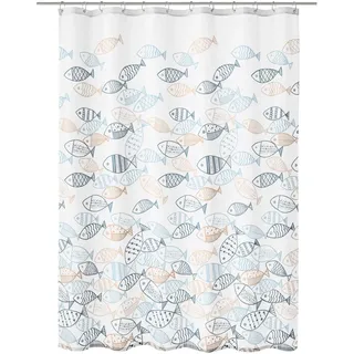 KLEINE WOLKE Duschvorhang Sardinas 180 x 200 cm mehrfarbig