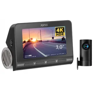 70mai A810-2 (GPS-Empfänger, Eingebautes Display, Bluetooth, Nachtsicht, 4K), Dashcam, Schwarz