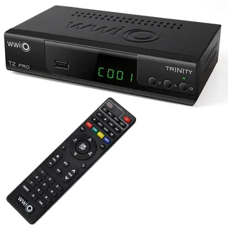 WWIO Trinity T2 PRO mit 2-in-1 RCU: Erleben Sie erstklassiges terrestrisches Fernsehen mit dem leistungsstarken WWIO Trinity Receiver und der praktischen 2-in-1-Fernbedienung!