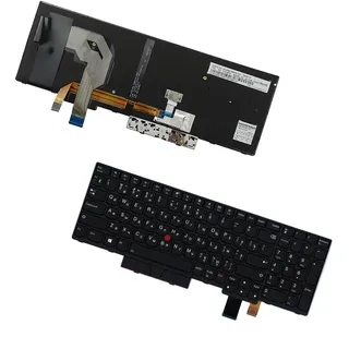 Ersatz-Tastatur mit Hintergrundbeleuchtung für Lenovo Thinkpad T570 T580 P51S P52S (Großbritannien, Hintergrundbeleuchtung)