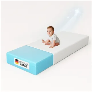 Arensberger Kindermatratze Babymatratze NORA 60x120cm Bezug waschbar & abnehmbar punktelastischer Gelschaum Jugendmatratze, allergikerfreundlich