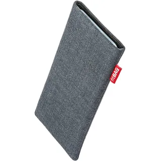 fitBAG Jive Grau Handytasche für Apple iPod Touch 7G 2019 7.Generation Tasche aus Textil-Stoff mit Microfaserinnenfutter | Hülle mit Reinigungsfunktion | Made in Germany