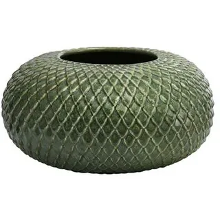 Dehner Keramik-Vase Tamir, bauchig, ca. Ø26/H13 cm, Grün