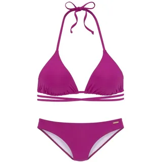 Bruno Banani Triangel-Bikini Damen beere Gr.40 Cup C/D