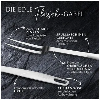Stanley Rogers Fleischgabel aus rostfreiem Edelstahl – Grillgabel für Fleisch in satinierter Optik – Spülmaschinenfestes Küchen Zubehör