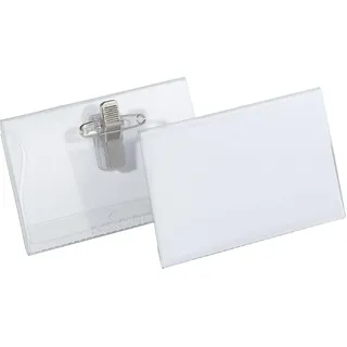 Durable Namensschilder mit Kombiklemme 7,5 x 4,0 cm