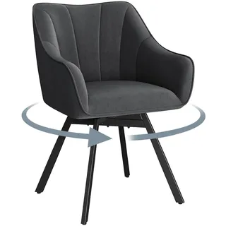 Küchenstuhl Esszimmerstuhl Drehbarer Sitz Samtiger Sessel Empfangsstuhl