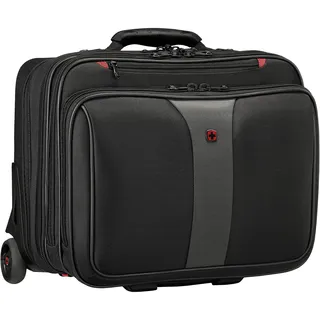 WENGER Patriot Trolley Laptop-Tasche, Notebook bis 17 Zoll, Tablet bis 10 Zoll, Aktentasche zum Rollen, Organizer, 38 l, Damen Herren, Büro Business-Reisen, Schwarz, 612259