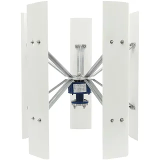 Mini Windkraftanlage Vertikal Windturbine Balkon Windrad Stromerzeugung mit Controller, 5 Blätter Windgenerator 24V Windenergie für Zuhause, Boot, Straßenbeleuchtung