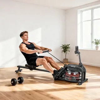 SPORTNOW Wasser Rudergerät für Zuhause Rudergerät Wasser mit LCD Display