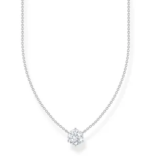 Thomas Sabo Kette mit Anhänger Zirkonia-Anhänger Silber/Weiß
