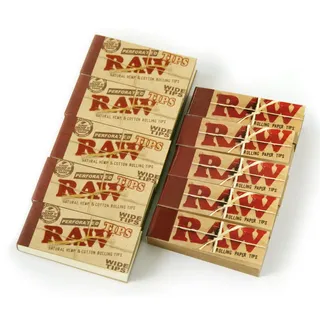 RAW Filter Tips 5 regular +5 wide = total 500 tips CHEMICAL FREE