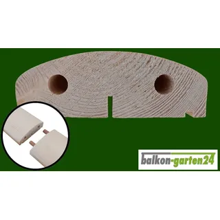 Handlauf für Holzbalkon, Balkongeländer Länge 200 cm nordisch Fichte m. Bohrung