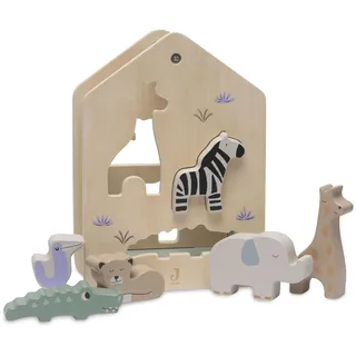 jollein Formen-Steckspiel Jungle Jambo mehrfarbig