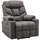 MCombo Fernsehsessel 7286 Stoff 85 x 100 x 94 Grau elektrisch mit Relaxfunktion