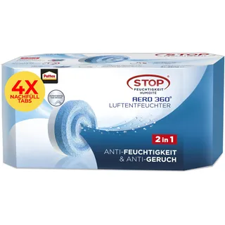 Pattex AERO 360° Neutral Tabs Nachfüllpack (4er-Pack), reduzieren Feuchtigkeit und schlechte Gerüche, Nachfülltabs für den Luftentfeuchter AER...