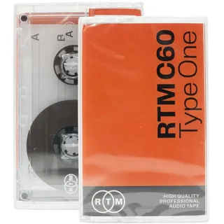 RTM C60 | Type 1 | 60-Minuten Low Noise Musikkassette | Studio Qualität | Ideal für Musikaufnahmen | Einzelkassette