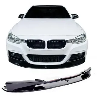 JOM Frontspoiler Frontspoilerlippe Frontflap Spoiler Splitter schwarz glänzend+ABE+ passend für F30, F31, 10/2011-2019 passend für M-Paket)