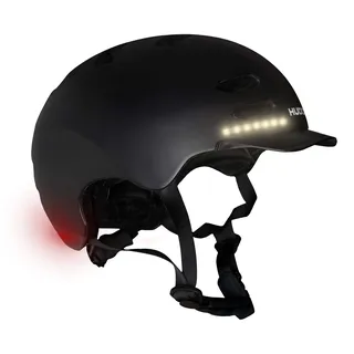 Hudora Skaterhelm LED Schwarz S (53-55cm)