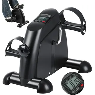 oyajia Mini-Heimtrainer Mini Heimtrainer & Bewegungstrainer für Arm- und Beintraining (Kompaktes Fitnessgerät mit LCD-Display & Einstellbarem Widerstand, Rutschfeste Pedale, leiser Lauf & ideal für Büro oder Zuhause), Mobiler Pedaltrainer zur Förderung von Kreislauf & Gelenkbewegung schwarz