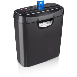 Alpina Aktenvernichter – Papiershredder für Zuhause und Büro – Shredder Zerstört Kreditkarten – Zerkleinern Sie 6 A4-Blätter auf Einmal -...