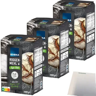 Edeka Roggenmehl Type 1150 ideal für Roggen und Mischbrote 3x1kg Packung usy