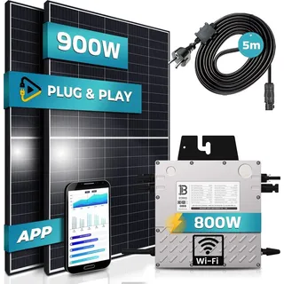 Black Frame 900/800W mit 800W Beny Micro Wechselrichter 2 x 450 W