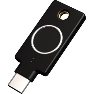 Yubico YubiKey C Bio FIDO Edition, Fingerprint Reader USB-C Dongle, schwarz, USB