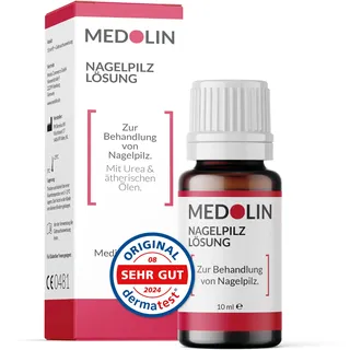 Medolin® Nagelpilz Lösung - Effektiver Nagellack mit belegter Wirkweise - Lack Behandlung für schöne & gepflegte Nägel - Geeignetes Mittel für Fuß & Hand | Nagelhärter, 10 ml