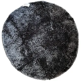 KBT Bettwaren Luxus Chenille Badteppich, Mikrofaser, Rund Ø 80cm, Grau