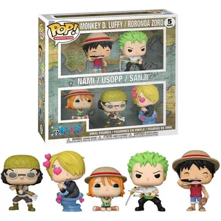 Funko One Piece 5er Pack (Monkey D. Luffy, Roronoa Zoro, Nami, Usopp, Sanji) Vinyl Figur