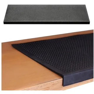 BigDean Gummi Stufenmatte 25x75cm Gummimatte Rutschschutz Treppe Stufen Außen mit Winkelkante Selbstklebend Gummistufenmatte