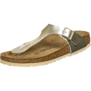 Birkenstock Gizeh Kids Electric metallic Gold, Birko Flor Flip Flops, 32 EU - 32 EU