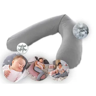 Stillkissen "Das Original" Polyester Hohlfaser Bezug 190 cm Farbe: 170 Melange mittelgrau Polyesterhohlfaser