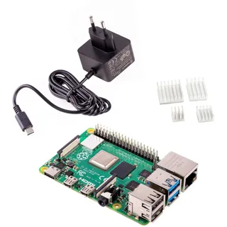 BerryBase Raspberry Pi 4 Computer Modell B, 4GB Elementary Kit