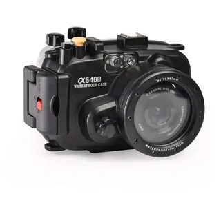 130FT/40M Unterwasser Kamera Tauchen wasserdicht Gehäuse Für Sony a6400 (Gehäuse + Rot Filter)