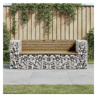 vidaXL Gartenbank aus Gabionen 184 × 71 × 65,5 cm