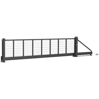 MR-Shop Schiebetor freitragend Pure elektrisch, anthrazit, 7.000 mm x 2.000 mm