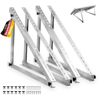 2 Sets GLIESE Balkonkraftwerk Halterung 114 cm,Aluminium Solarmodul Halterung,Solarpanel Halterung,PV modul halterung ,Halterungen Balkonkraftwerk,Geeignet für Flachdach,Balkone,Wände,Wand usw.