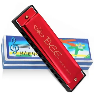 Mundharmonika C-Dur Harmonica,10 Löcher mundharmonika Diatonisch,Major Blues Harmonika,Mundharmonika,Student, Fortgeschrittene und Anfänger mit Etui
