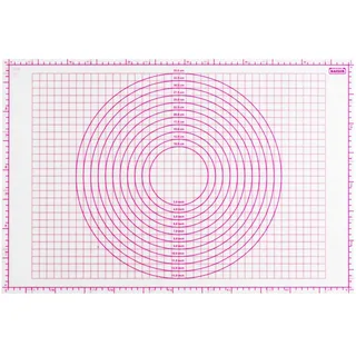 Original Kaiser Inspiration Fondant Backmatte 60 x 40 cm, Silikon, antihaftbeschichtet, Ausrollmatte mit Skalierung/ Hilfslinien, beidseitig verwendbare Teigmatte, Anti-Rutsch-Effek