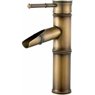 Badezimmer - Wasserfall-armatur, Messing-wasserfall-waschtischarmatur, Antikmessing-armatur