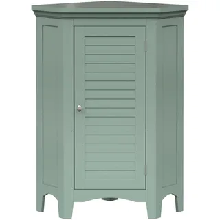 Teamson Home Elegant Home Fashions Glancy Eckschrank freistehend Salbeigrün Lamellentür